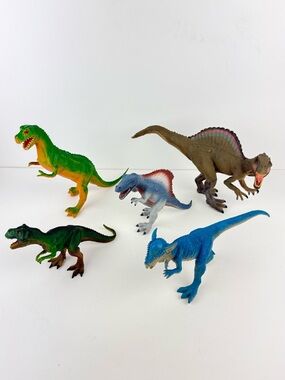Vintage Dinosaur Lot 5 Toy Figures Imperial T-Rex Safari Ltd. Boyel